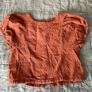 Madewell button-back top in terracotta